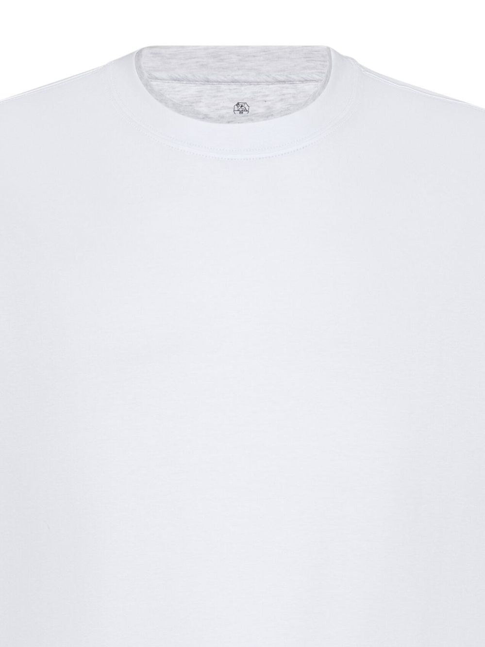 Brunello Cucinelli Men Crew Neck T-Shirt With Faux-Layering - 4