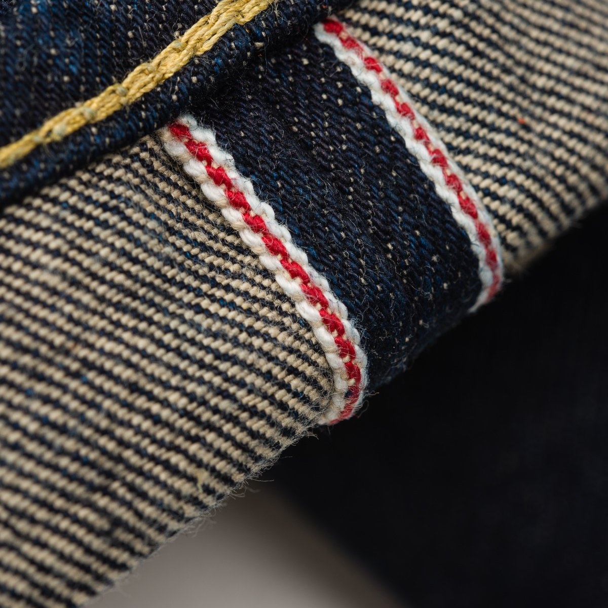 IH-666N 17oz Selvedge Denim Slim Straight Cut Jeans - Natural Indigo - 12