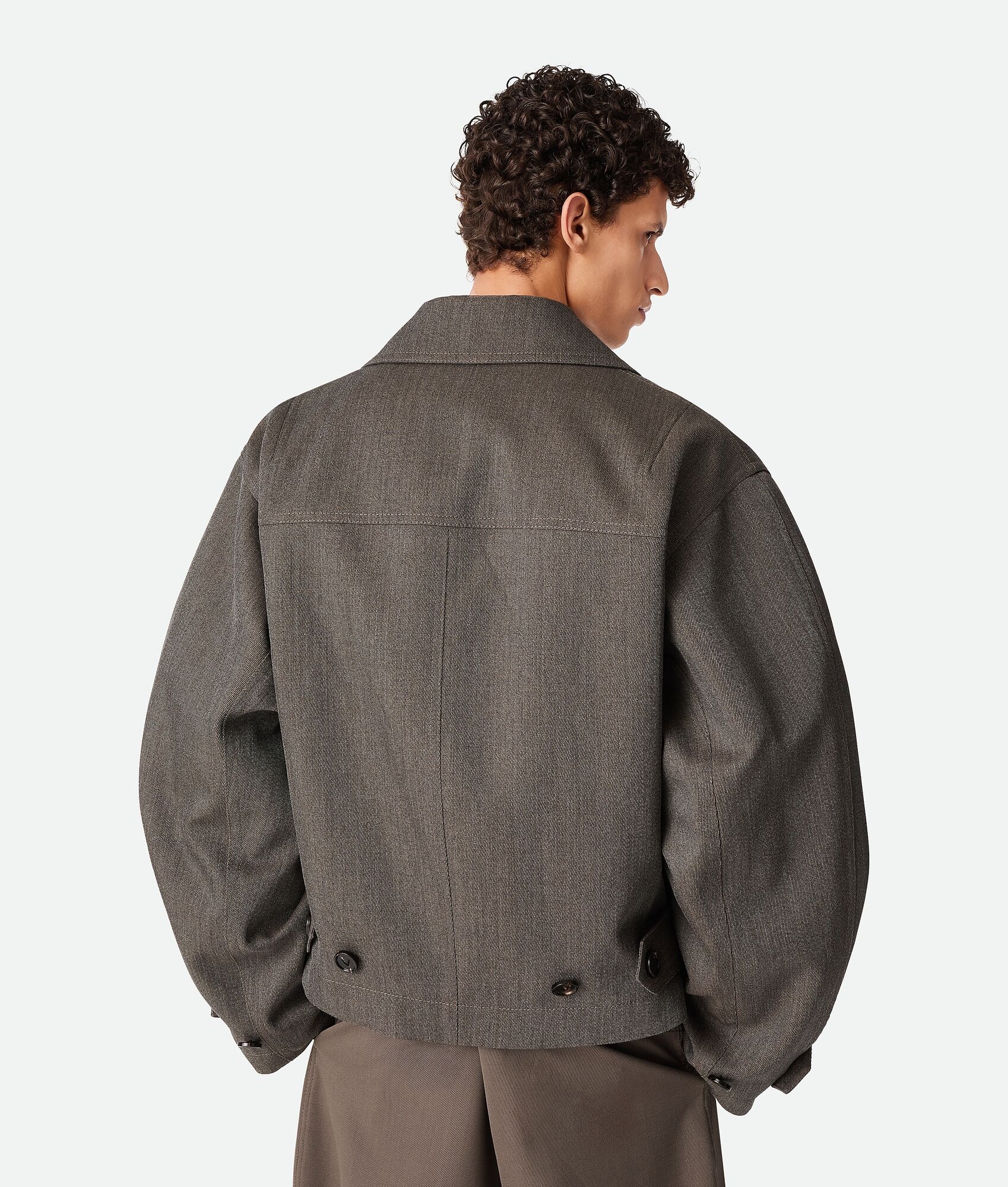 Wool Twill Bomber Jacket - 3