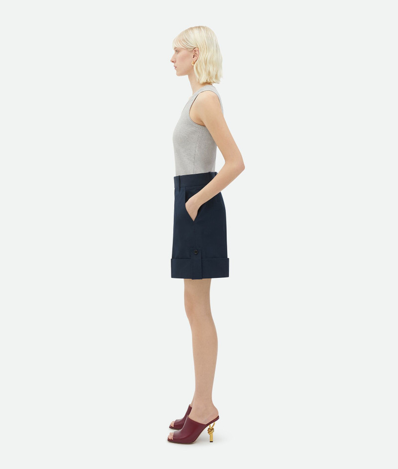 Bottega Veneta Lapeled Cotton Shorts outlook