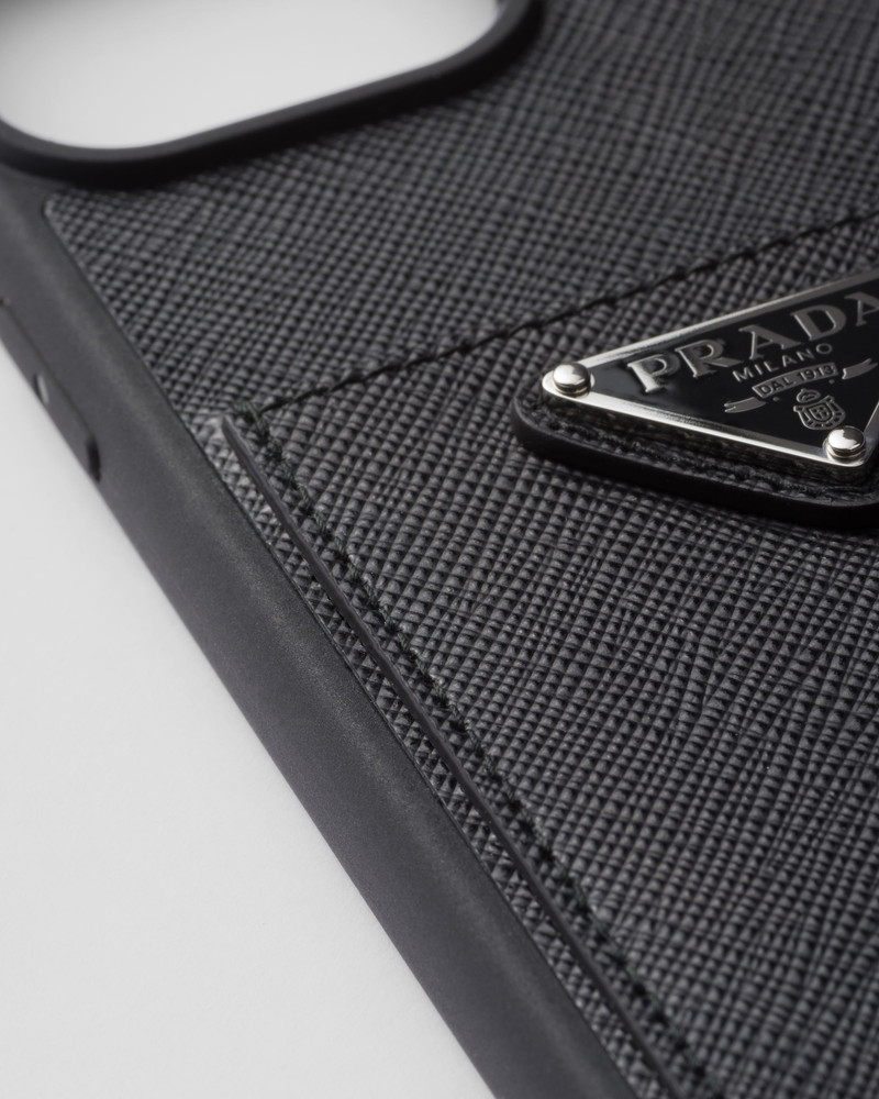 Prada Saffiano leather cover for iPhone 15 Pro Max outlook