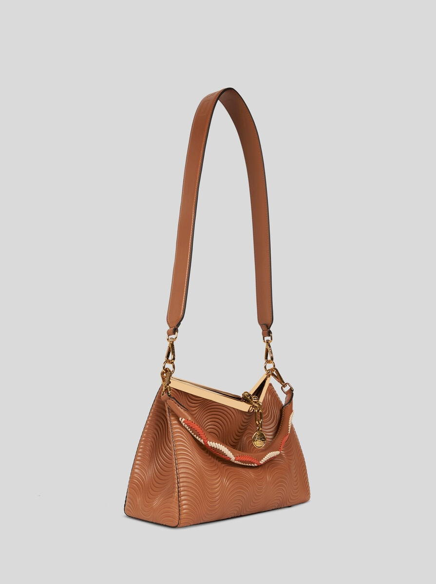 MEDIUM VELA BAG WITH WAVY MOTIF AND CLUTCH - 7