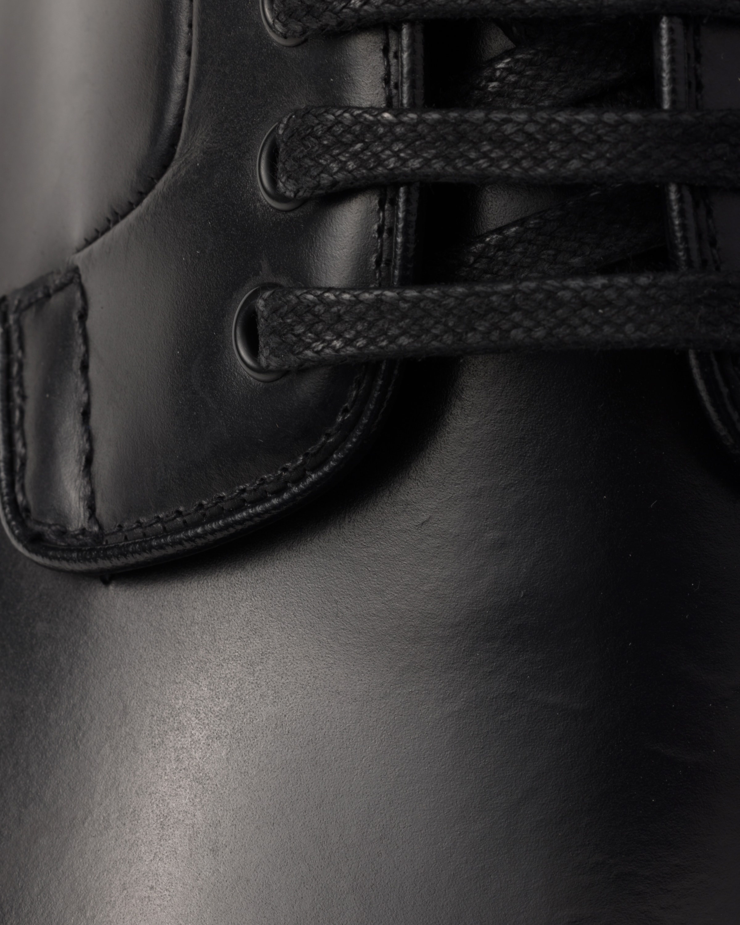 Brushed leather derby shoes - 6