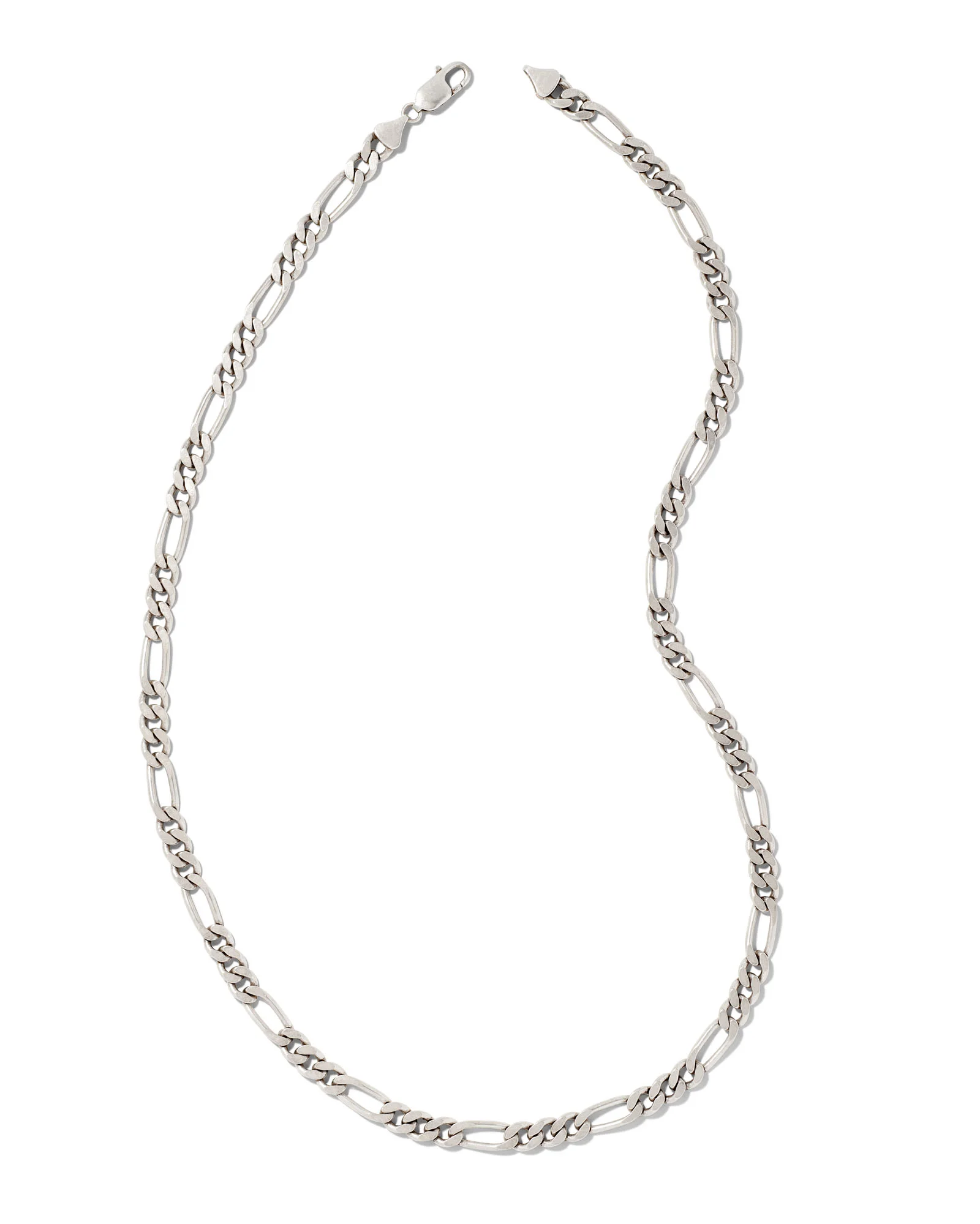 Figaro Chain Necklace in Oxidized Sterling Silver - 1