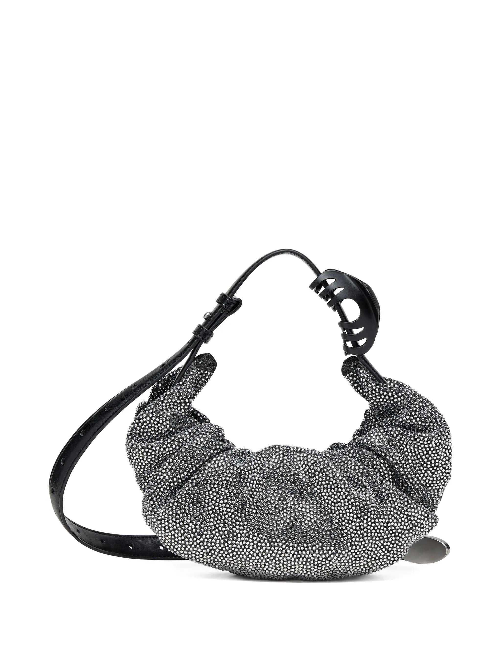 Diesel Small Grab-D Embellished Scrunched Shoulder Bag - 3