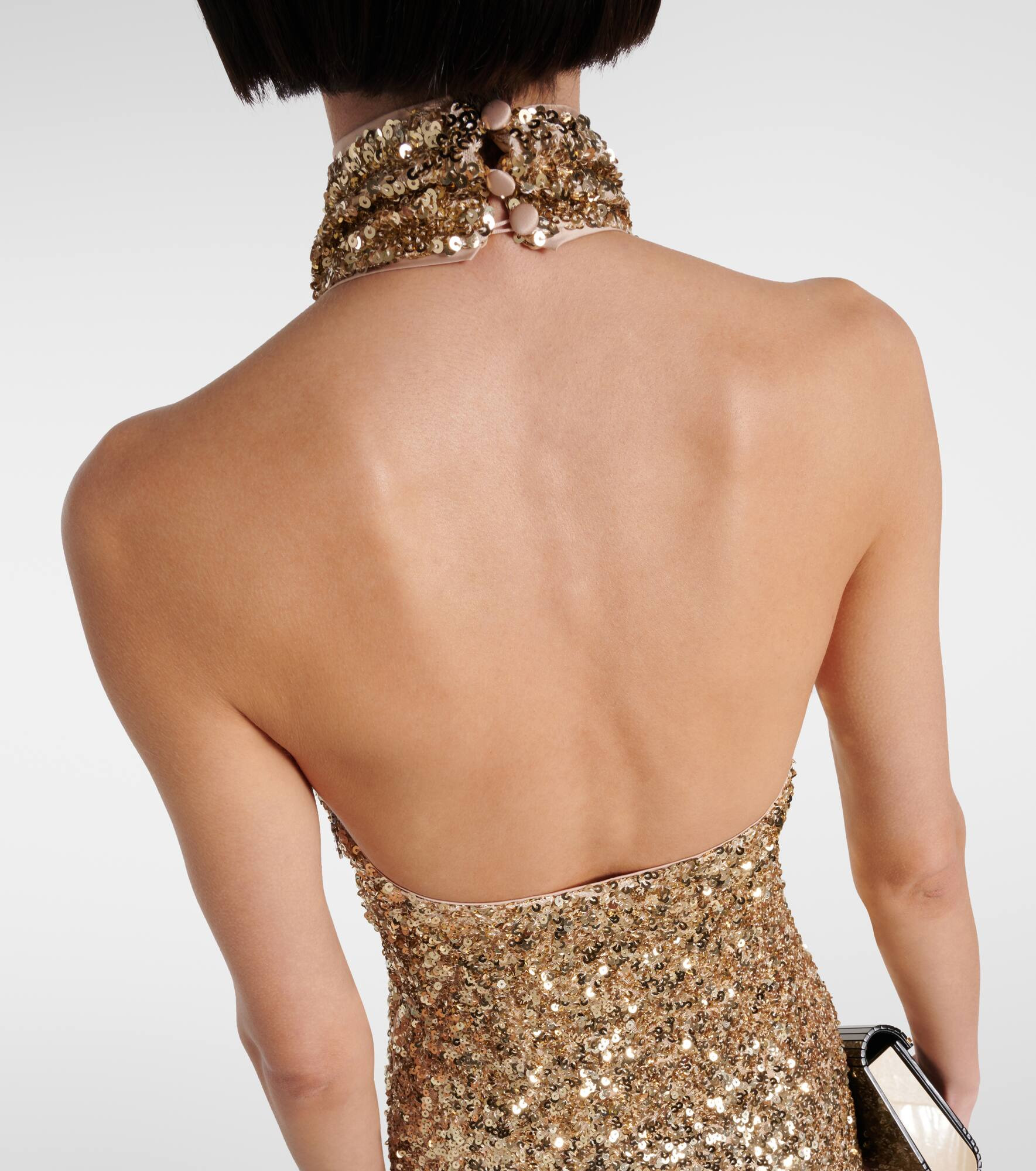 Sequined halterneck gown - 6