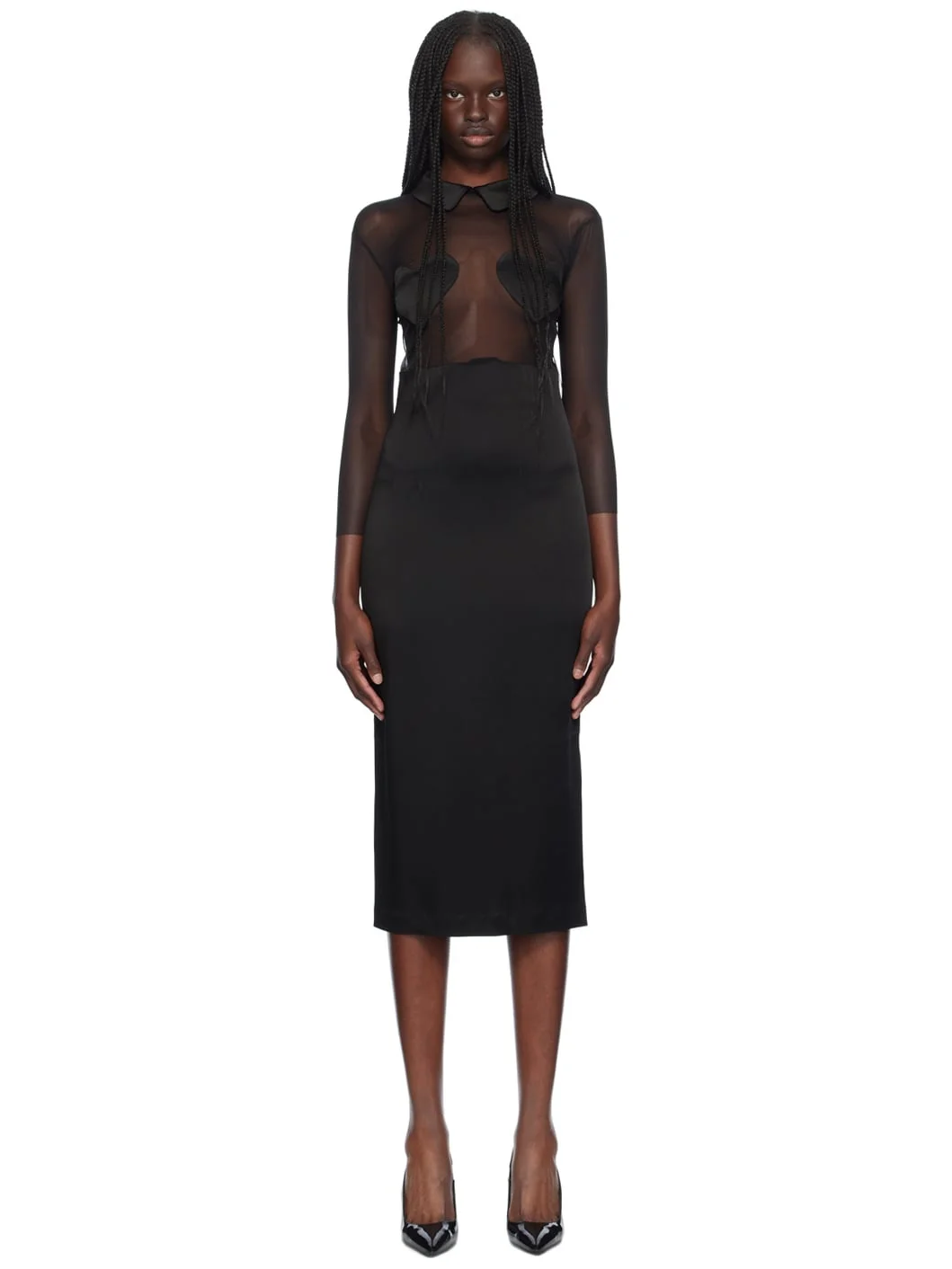 Black Heart Midi Dress - 1