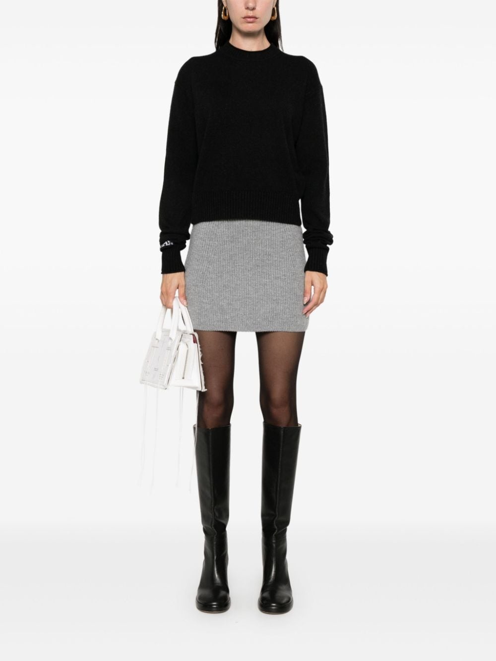 intarsia-logo sweater - 2
