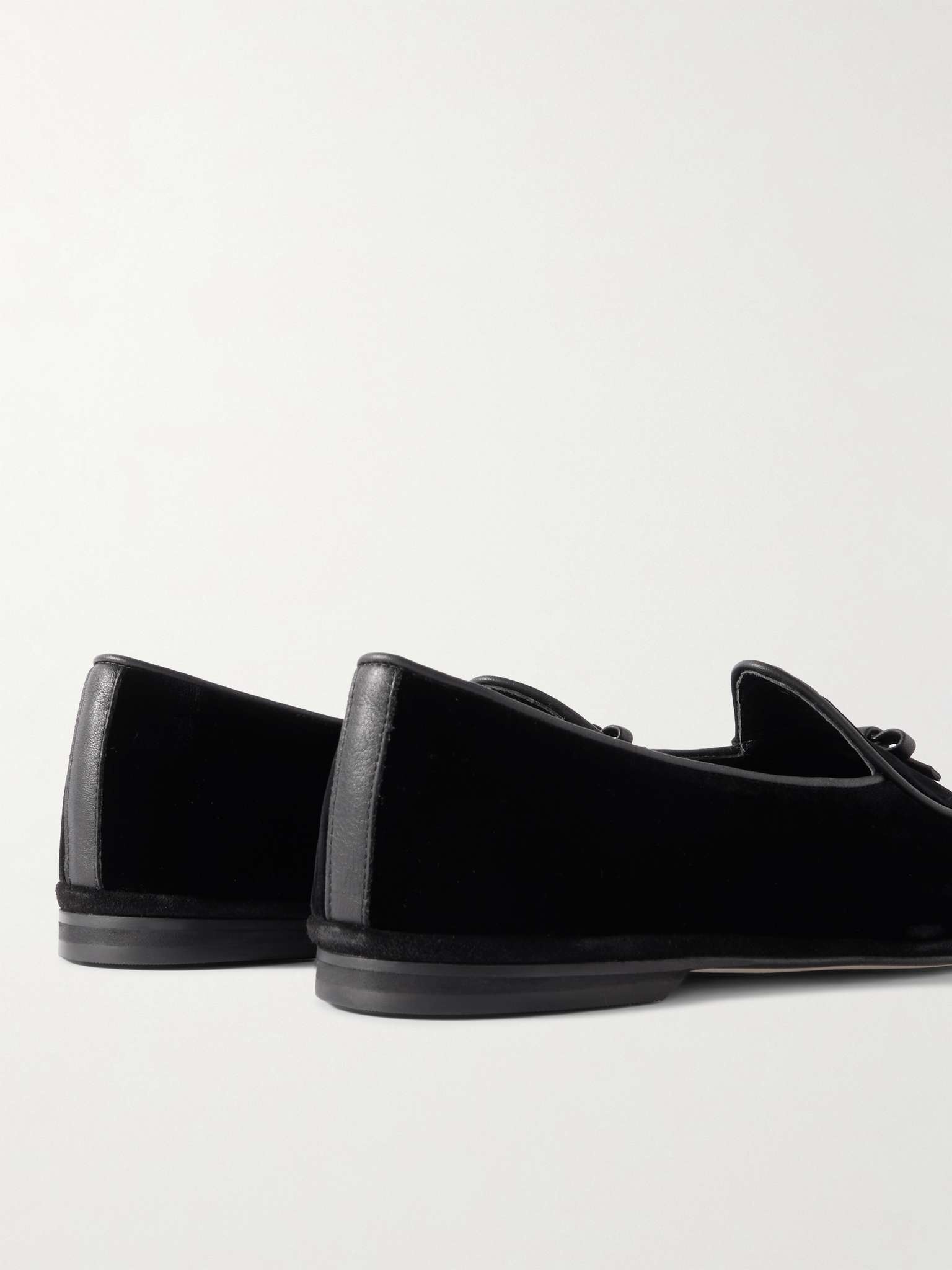 Marphy Leather-Trimmed Velvet Tasselled Loafers - 5