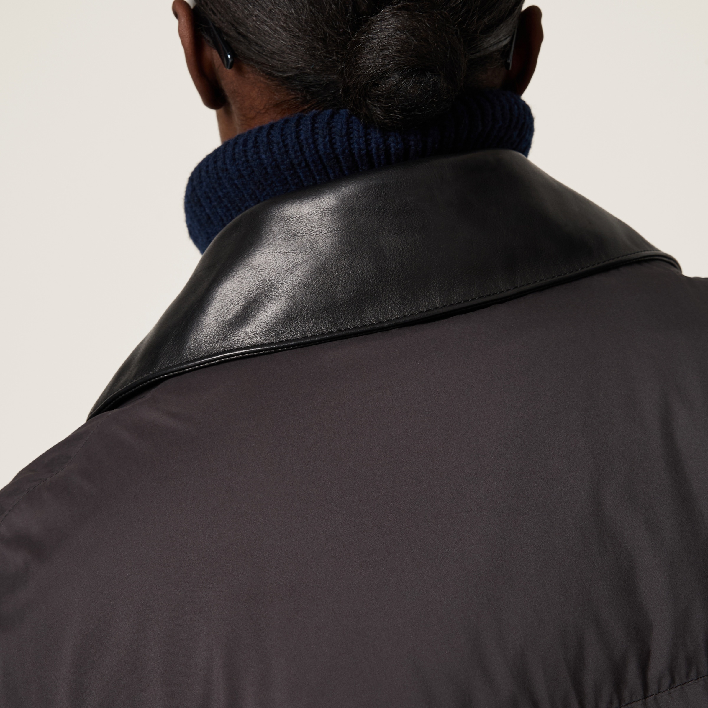 Miu Miu Technical pongé cropped down jacket | REVERSIBLE