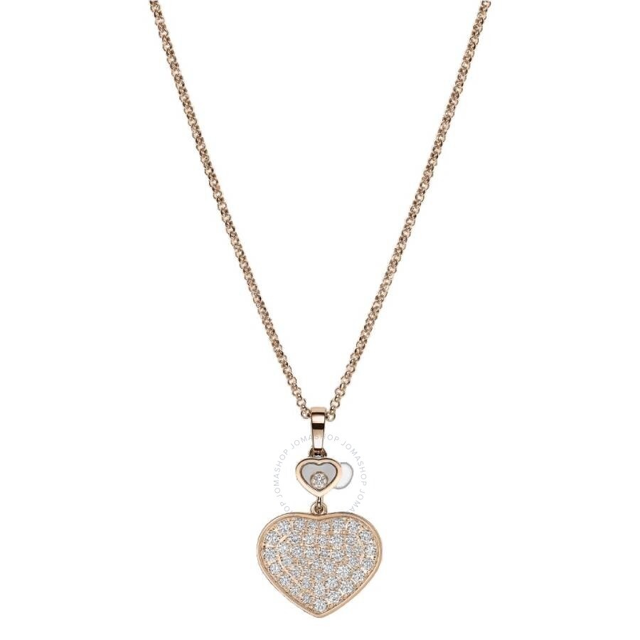 Chopard Happy Hearts Rose Gold Diamond Necklace - 1