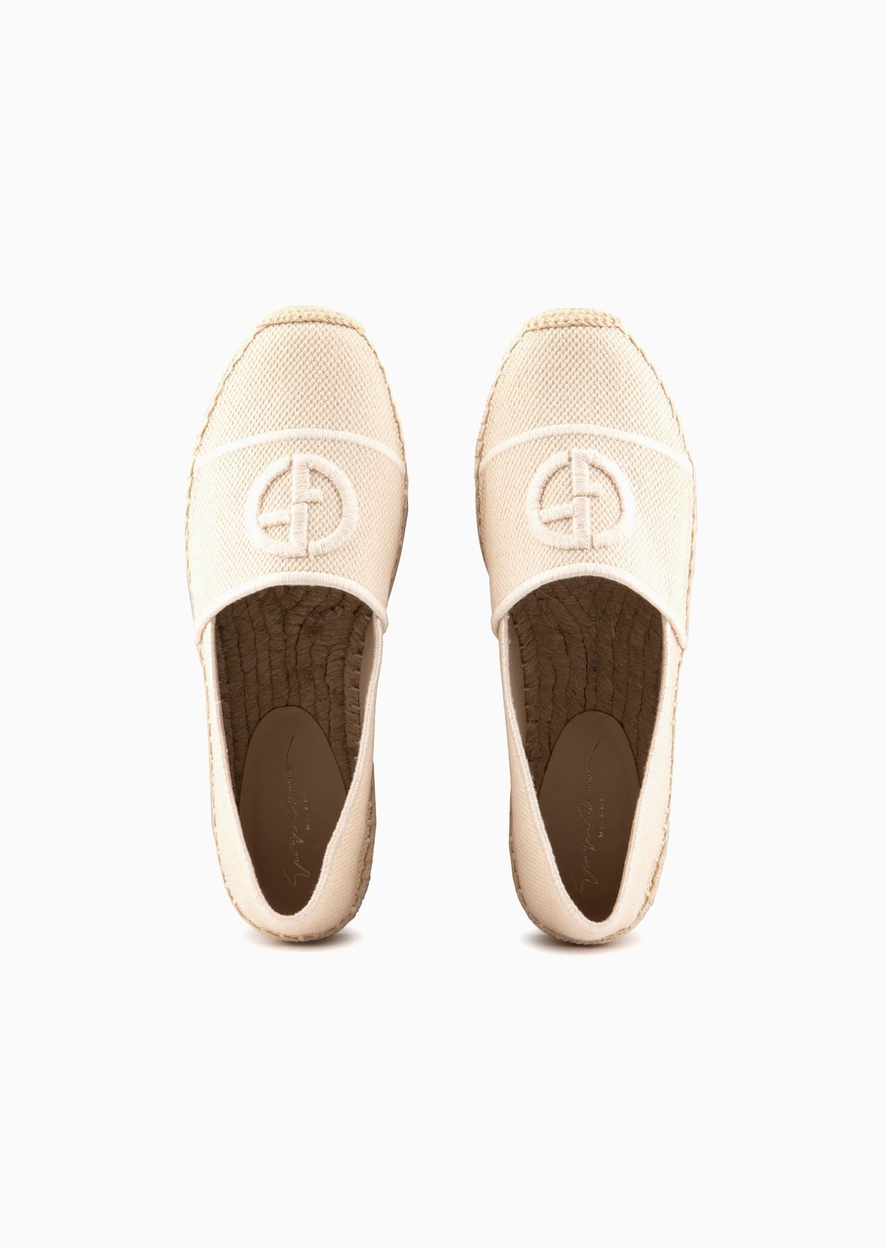Cotton espadrilles with embroidered logo - 3