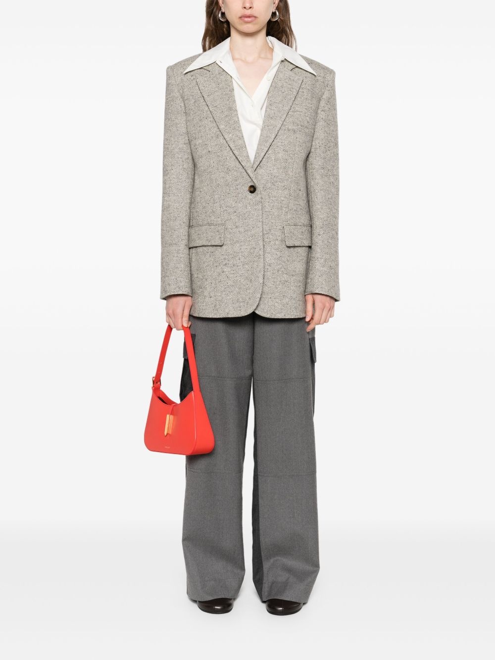 wool straight-leg trousers - 2
