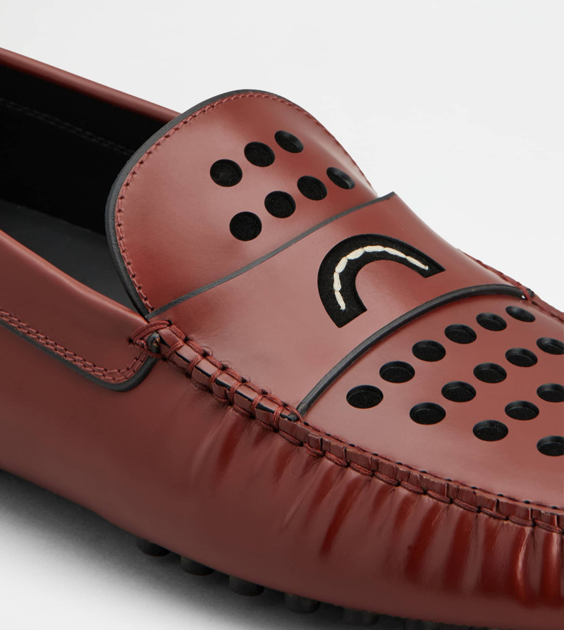 GOMMINO LOAFERS IN LEATHER - BURGUNDY 6