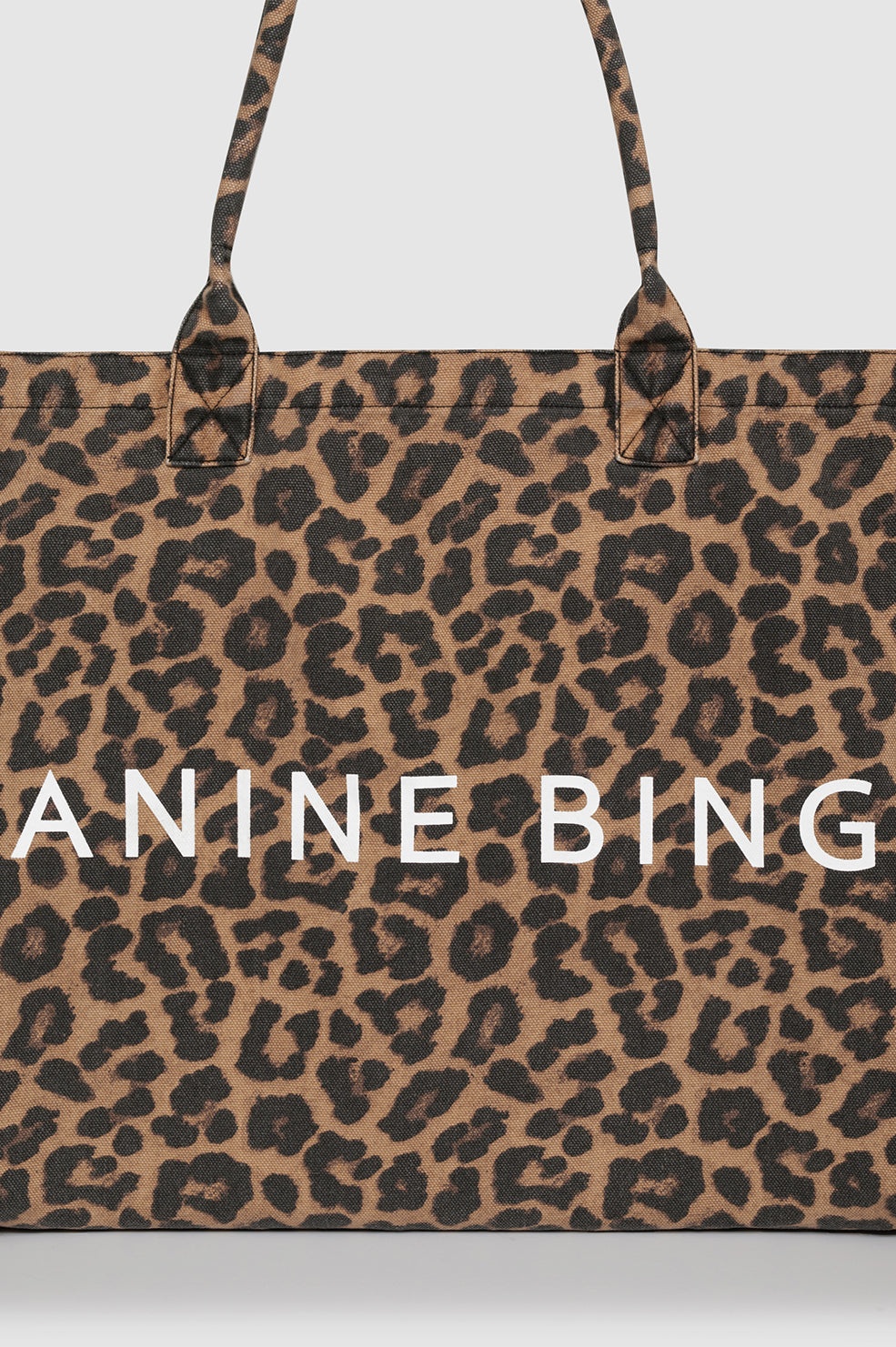 Leo Canvas Tote - Black And Brown Leopard - 5