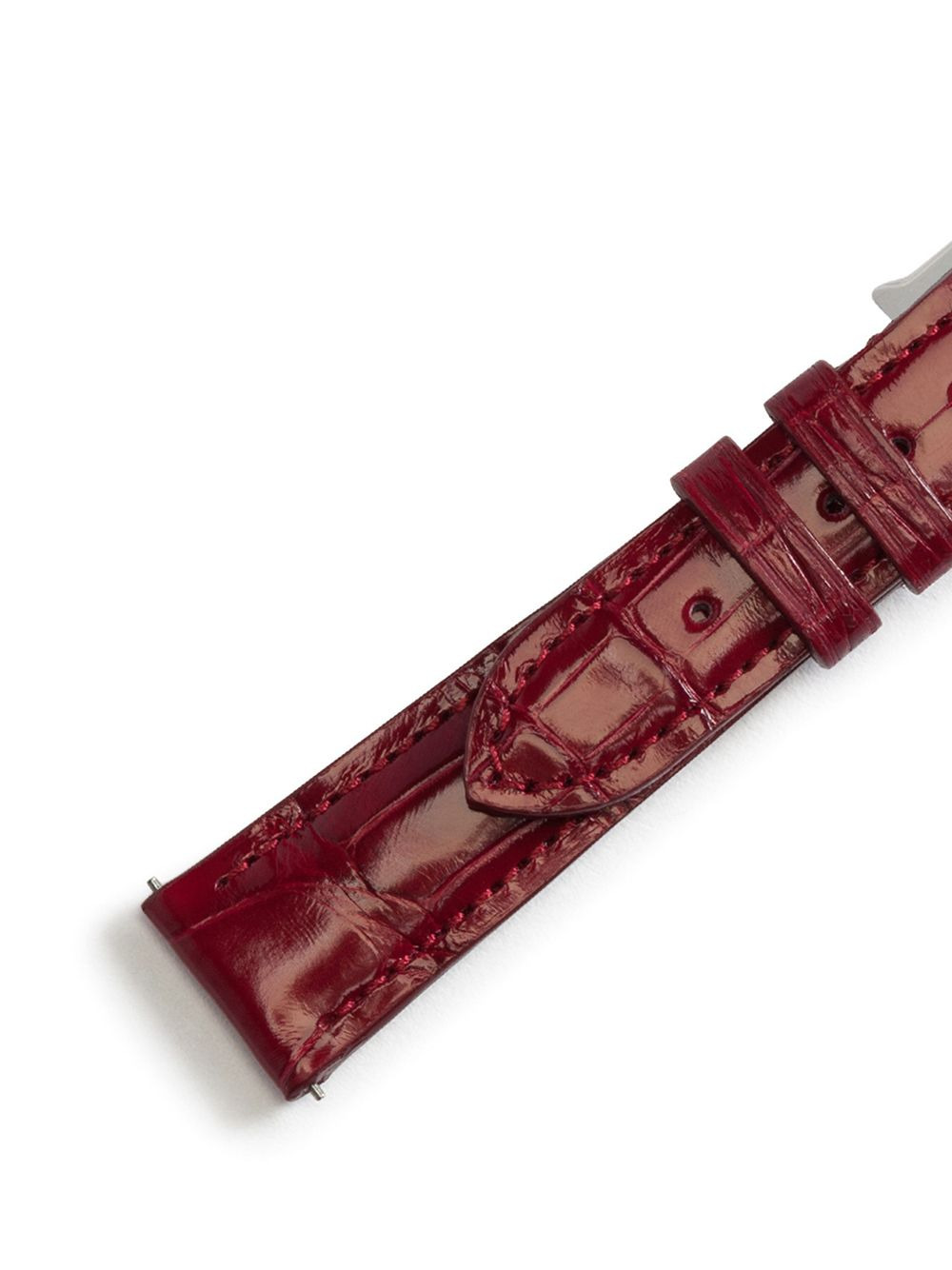 logo-embossed watch strap - 2