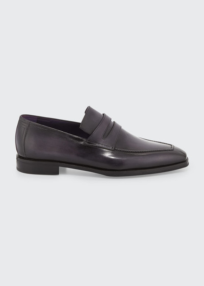 Berluti Andy Leather Loafer, Black outlook