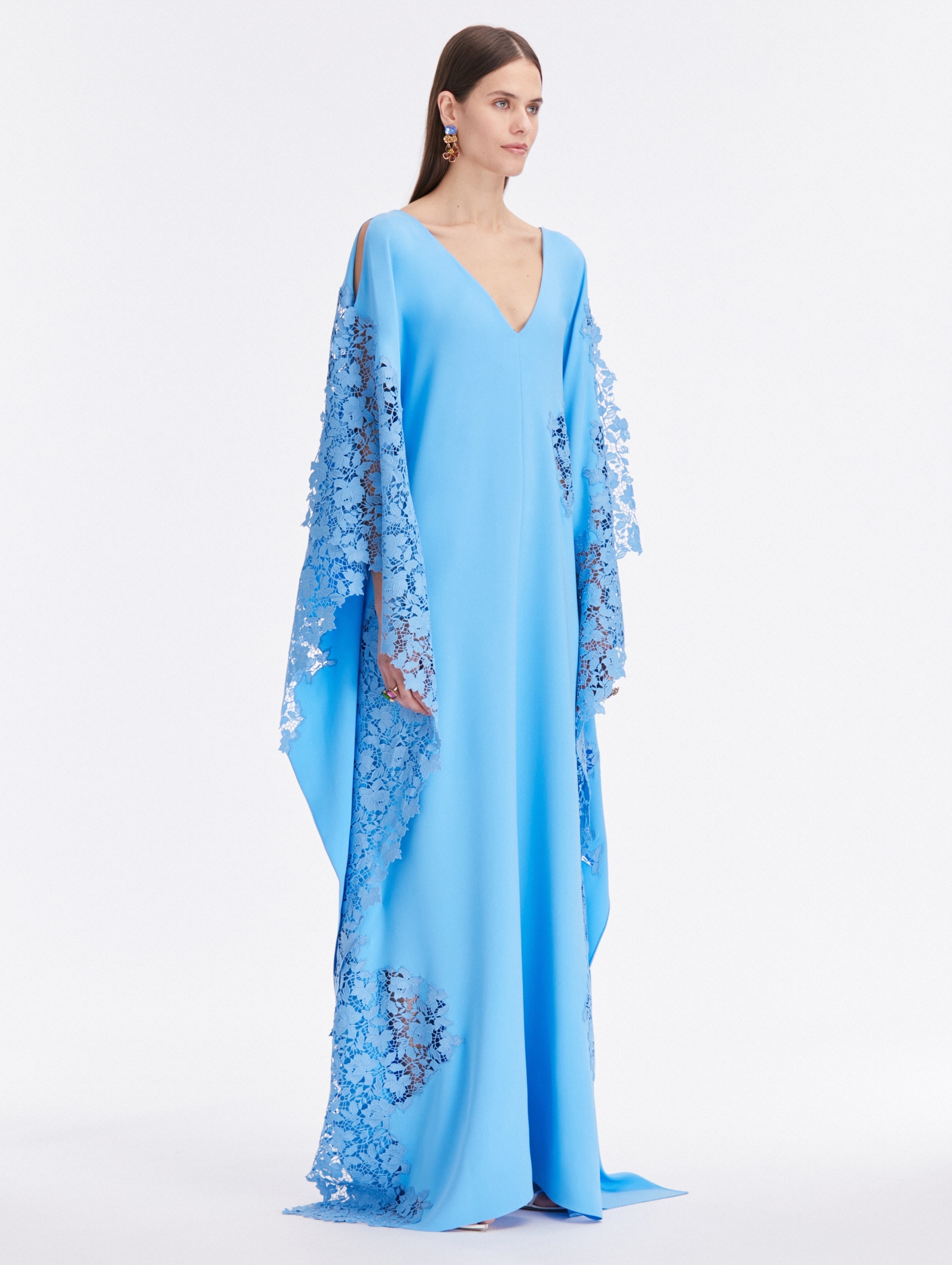 GARDENIA GUIPURE LACE CAFTAN - 4