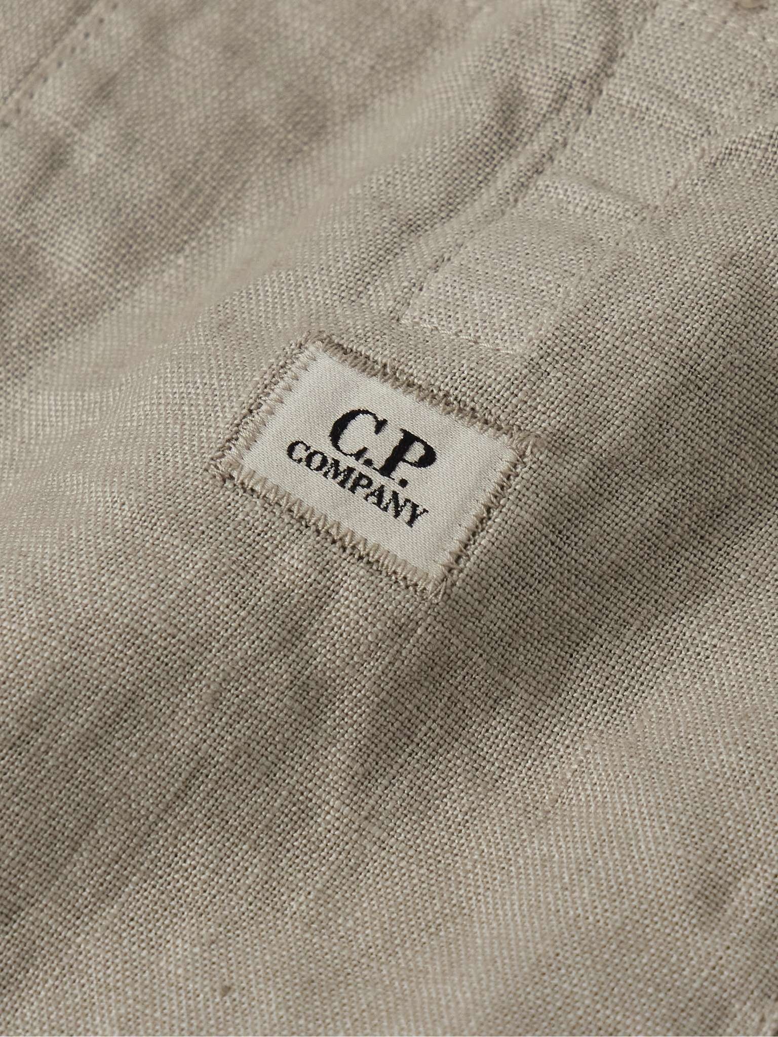 Straight-Leg Pleated Linen Cargo Shorts - 5