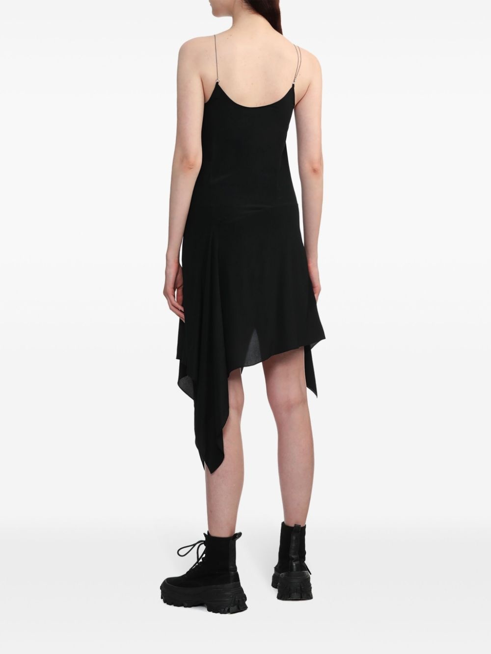 twist-detail asymmetric minidress - 4