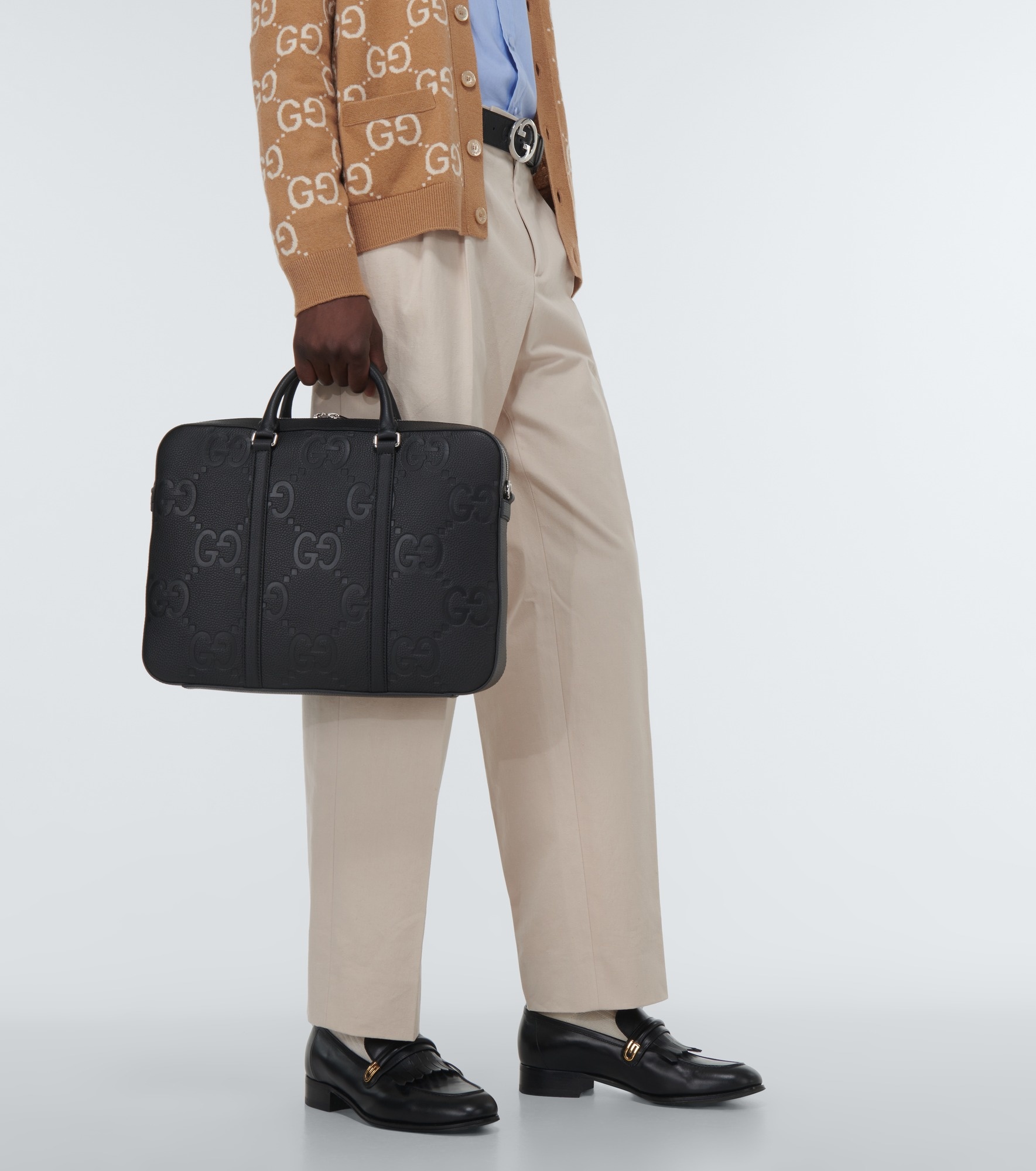 Jumbo GG leather briefcase - 2