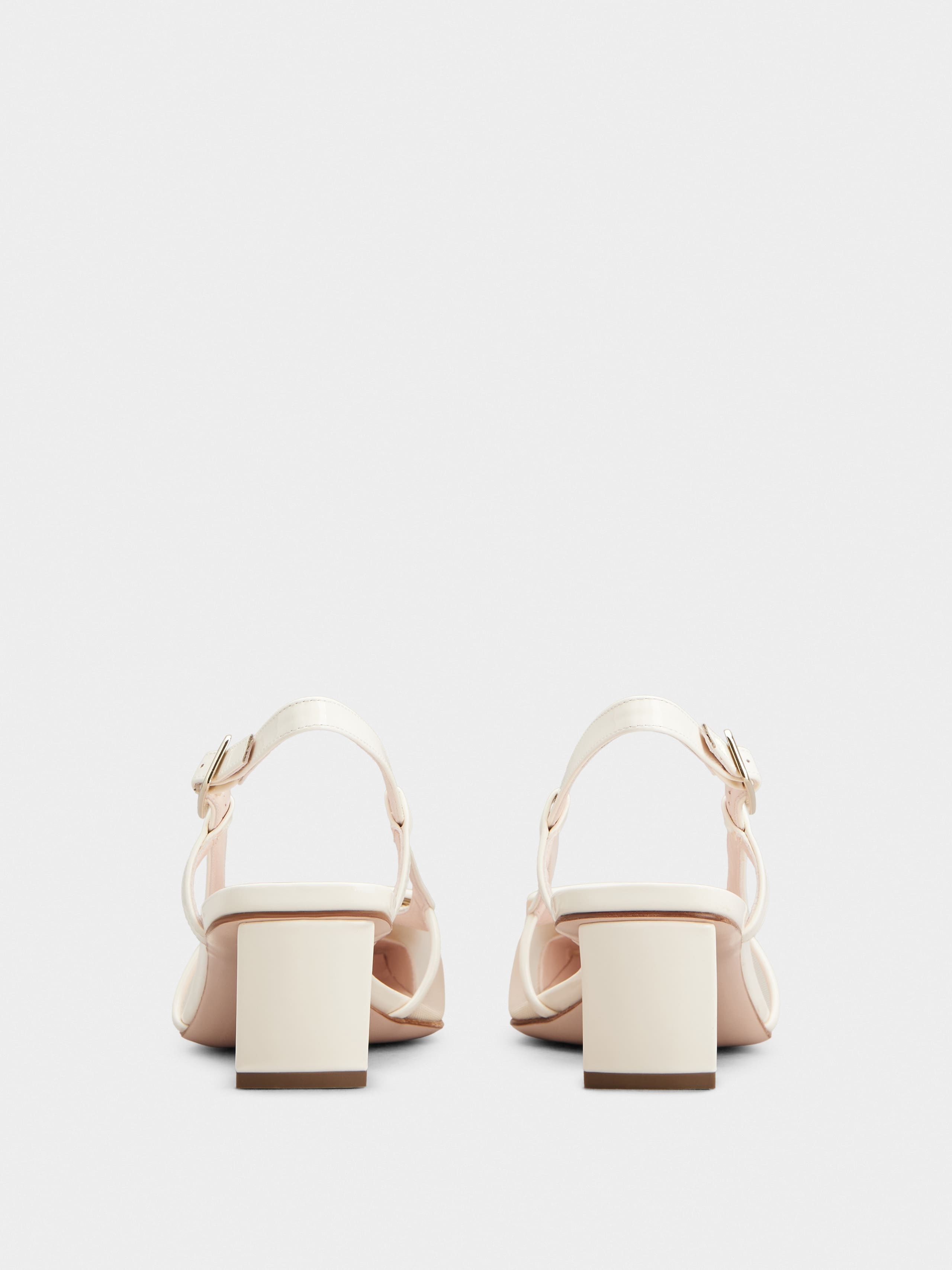 Belle Vivier Slingback Pumps in mesh fabric - 5