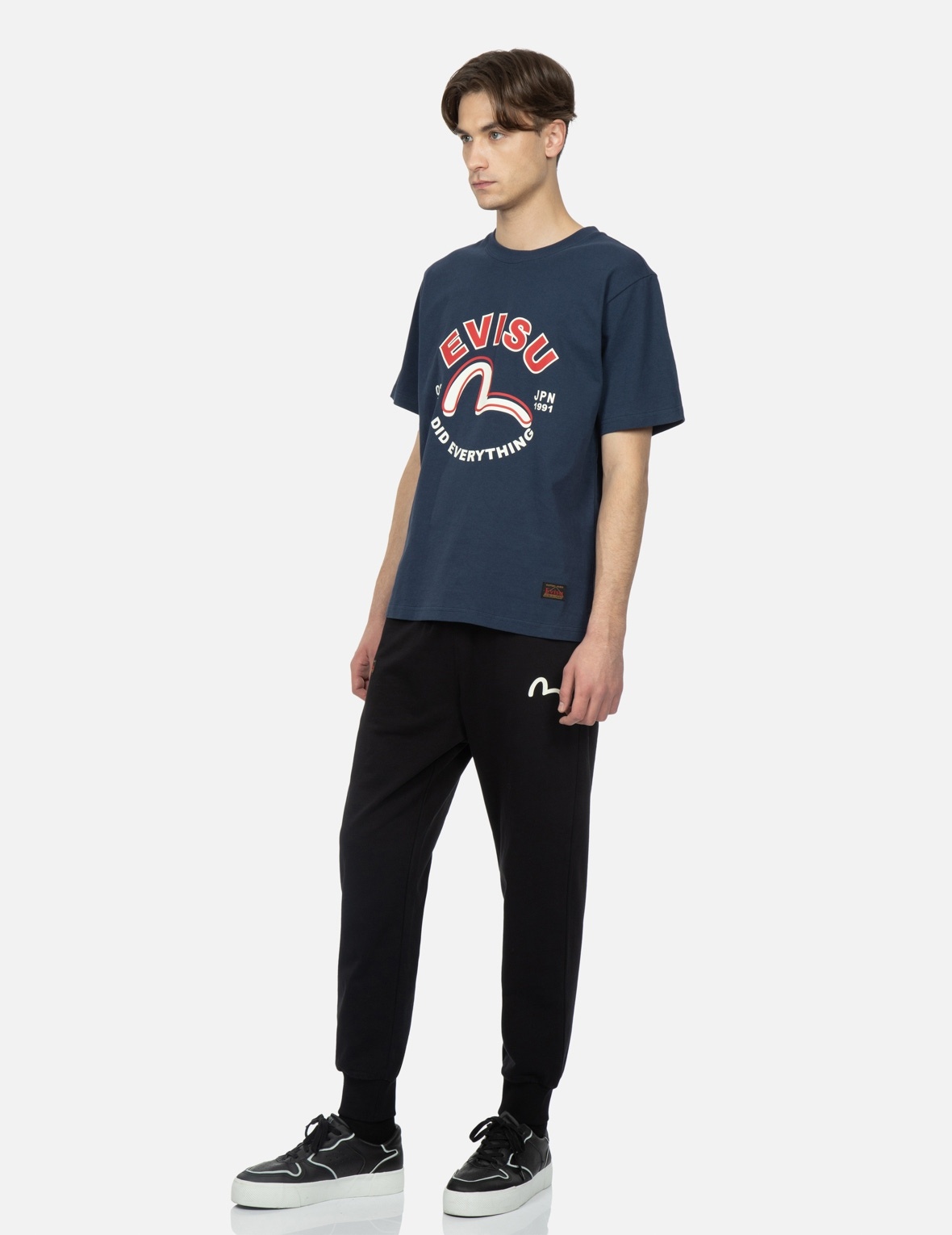 LOGO AND SLOGAN PRINT SWEATPANTS - 4