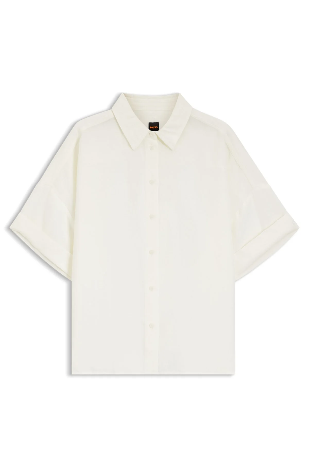 REGULAR-FIT BLOUSE WITH ROLLED CUFFS - 1