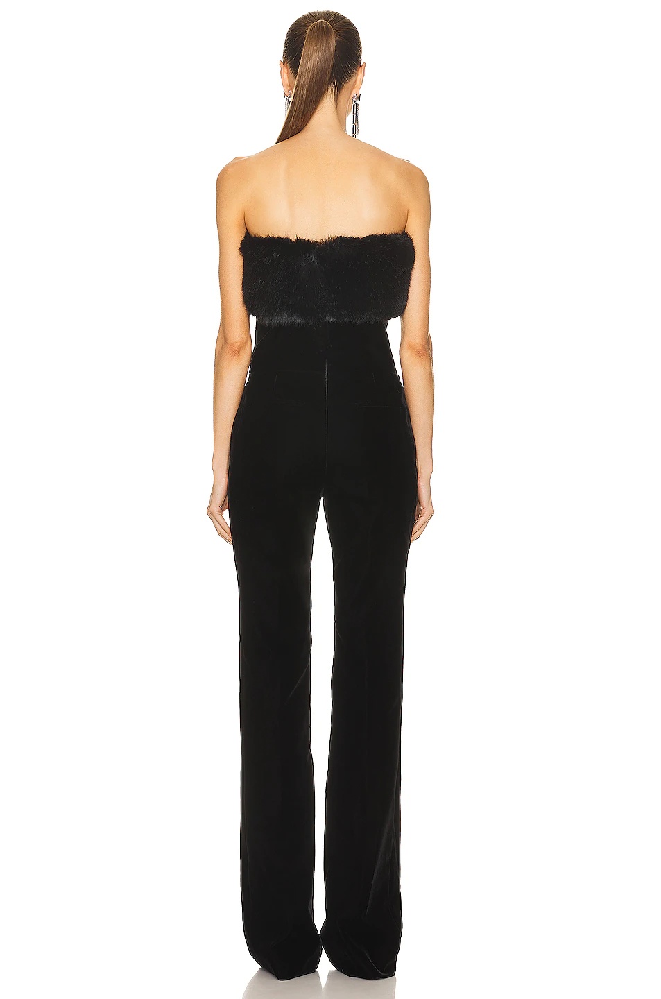 Strapless Velour Jumpsuit - 3