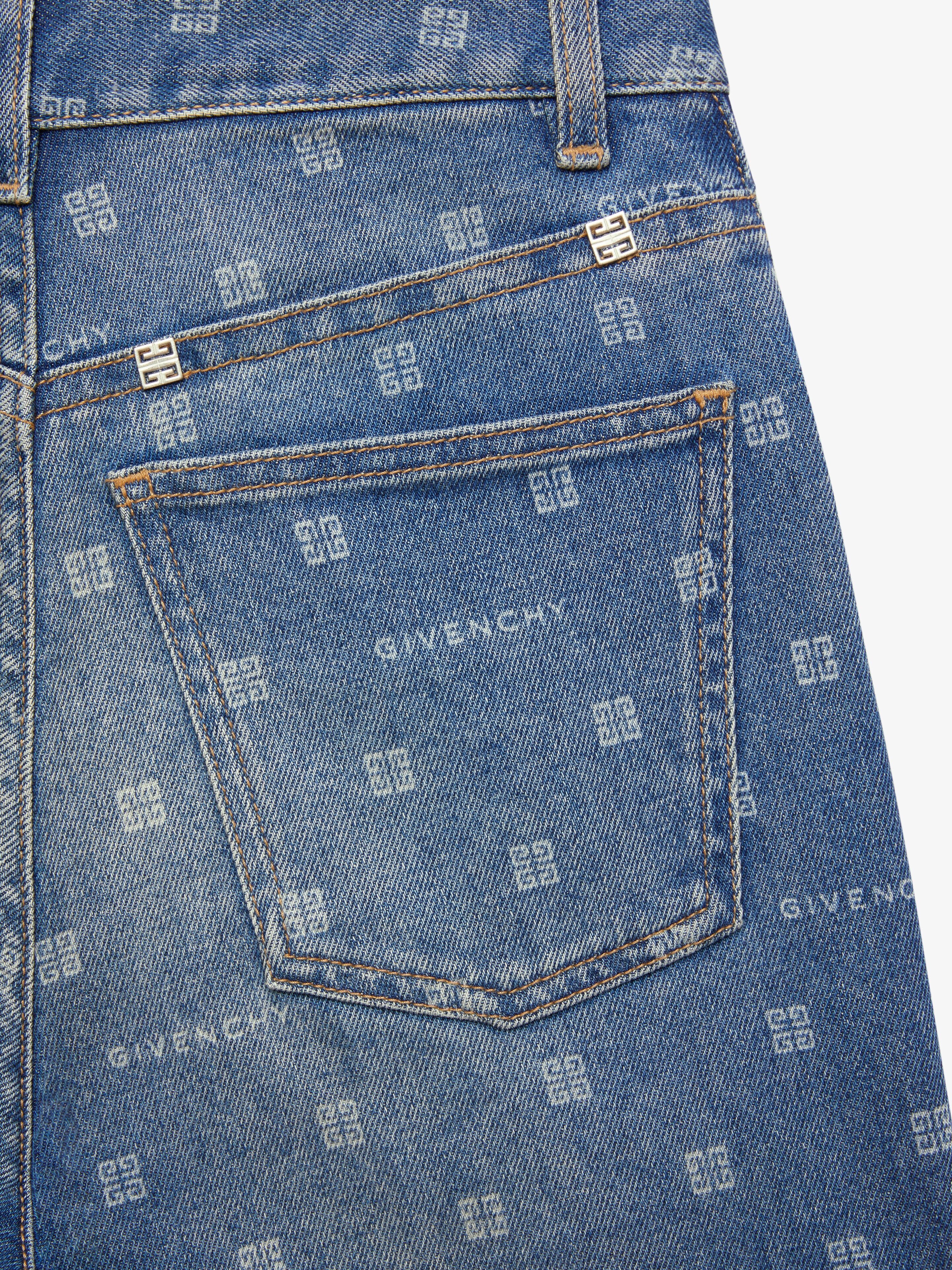 SLIM FIT JEANS IN GIVENCHY 4G DENIM - 5