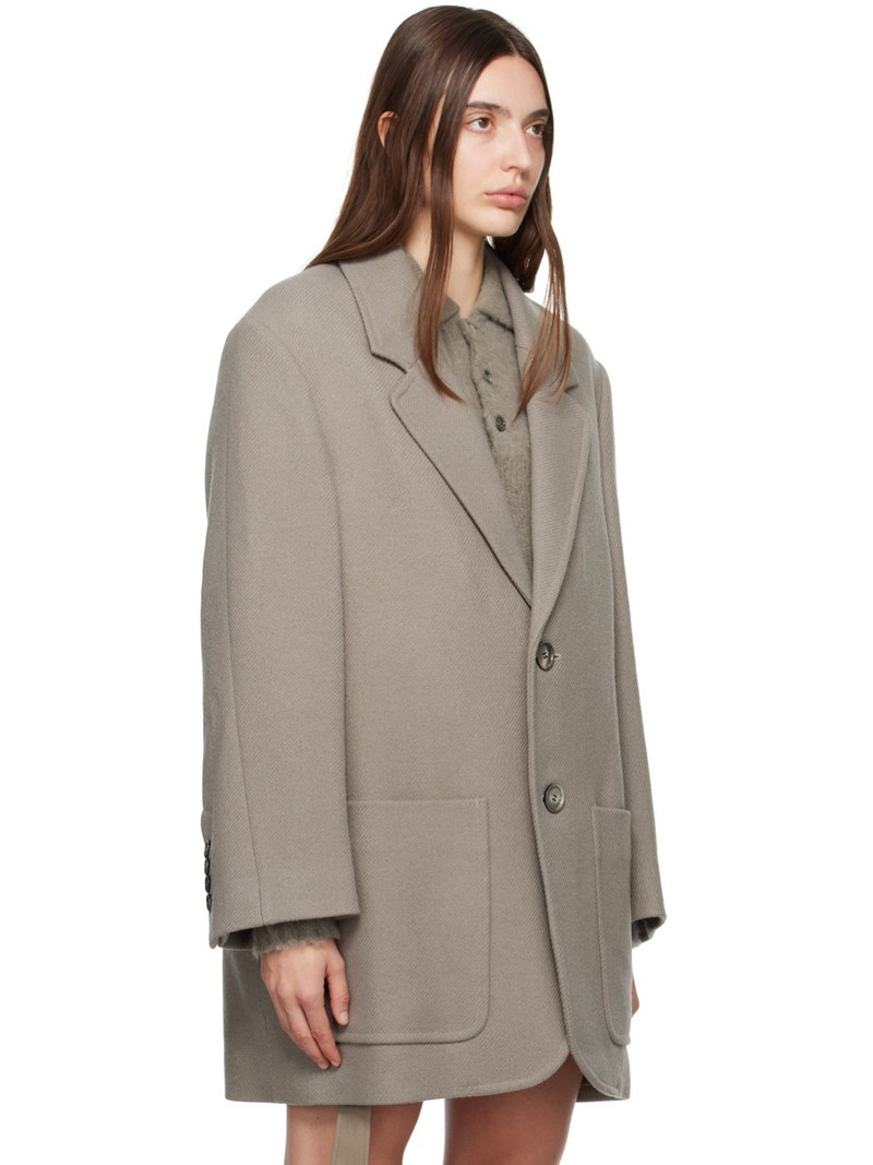 Taupe Two-Button Blazer 2