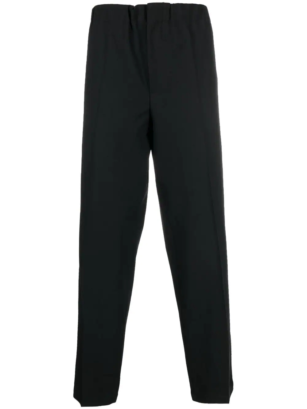 pleated straight-leg trousers - 1