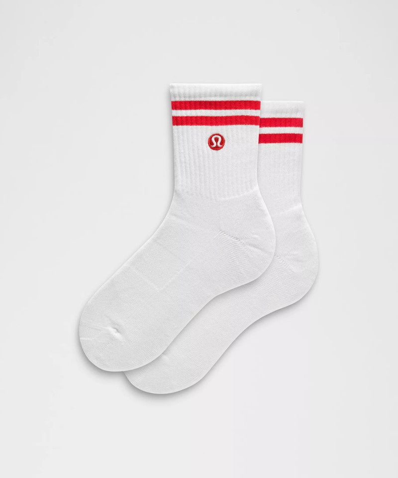 Unisex Daily Essential Quarter Socks *Stripe 1