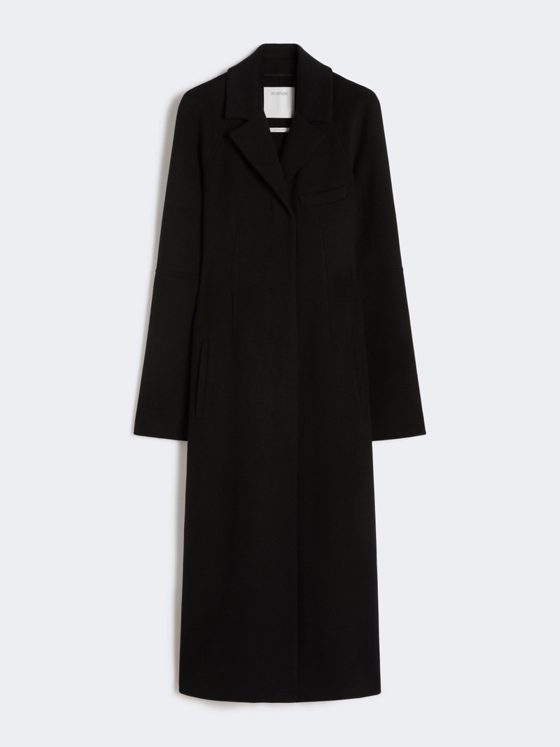 DANZATORE Slim-fit long wool coat - BLACK 1