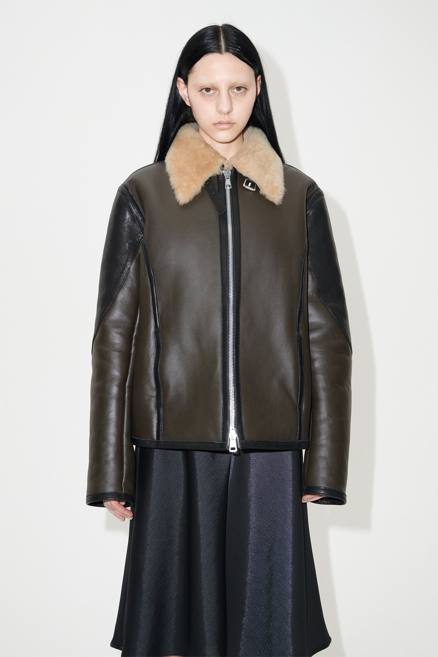 Pilot Jacket Steel Green Shearling - 2