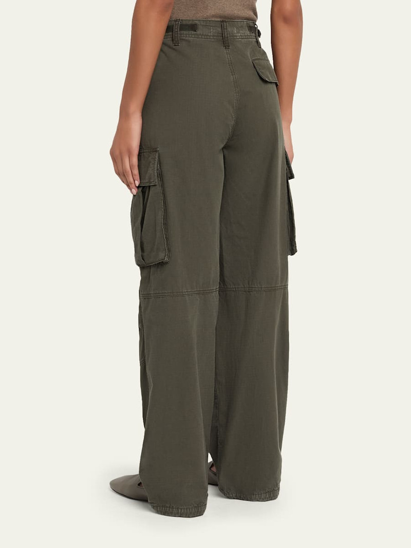 Worn Wide-Leg Cargo Pants 3