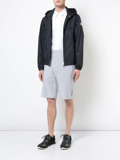 Moncler striped knee length shorts outlook