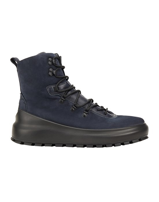 S0404 NABUK/LEATHER HIKING BOOT_STONE ISLAND WITH ECCO® BLUE - 1