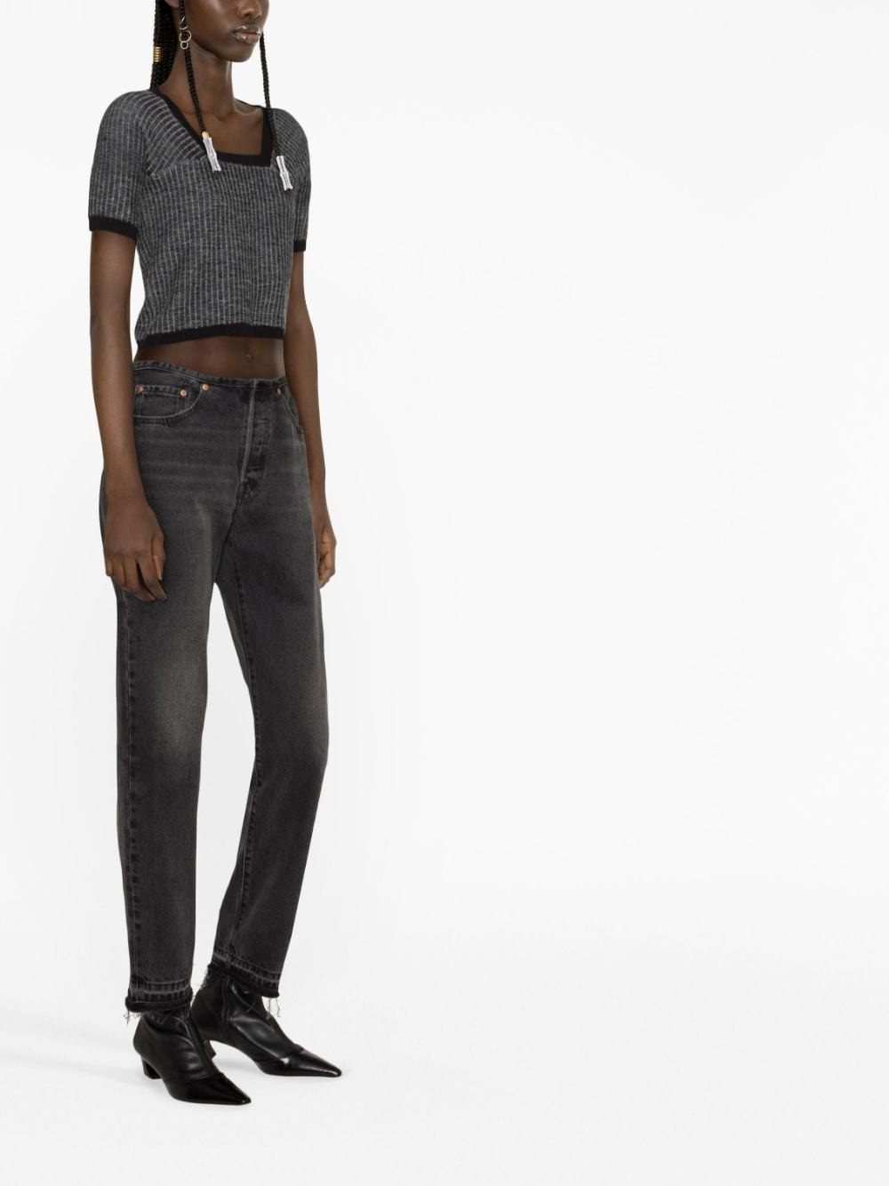 Amoretto cropped T-shirt - 4
