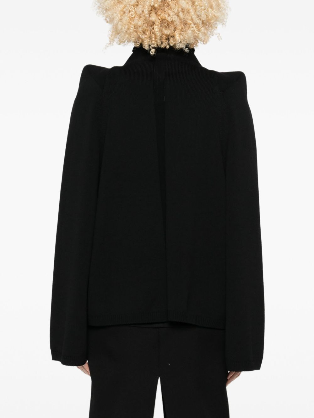 high-neck wide-sleeve sweater - 4