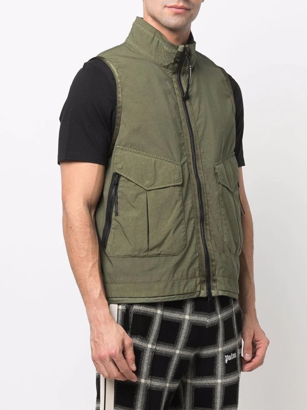 cargo-pocket gilet jacket - 3