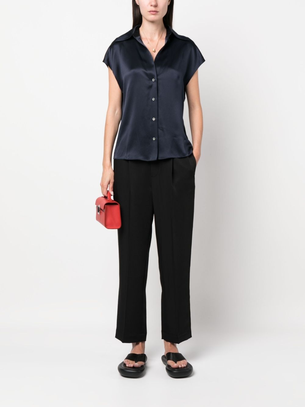 short-sleeve silk shirt - 2