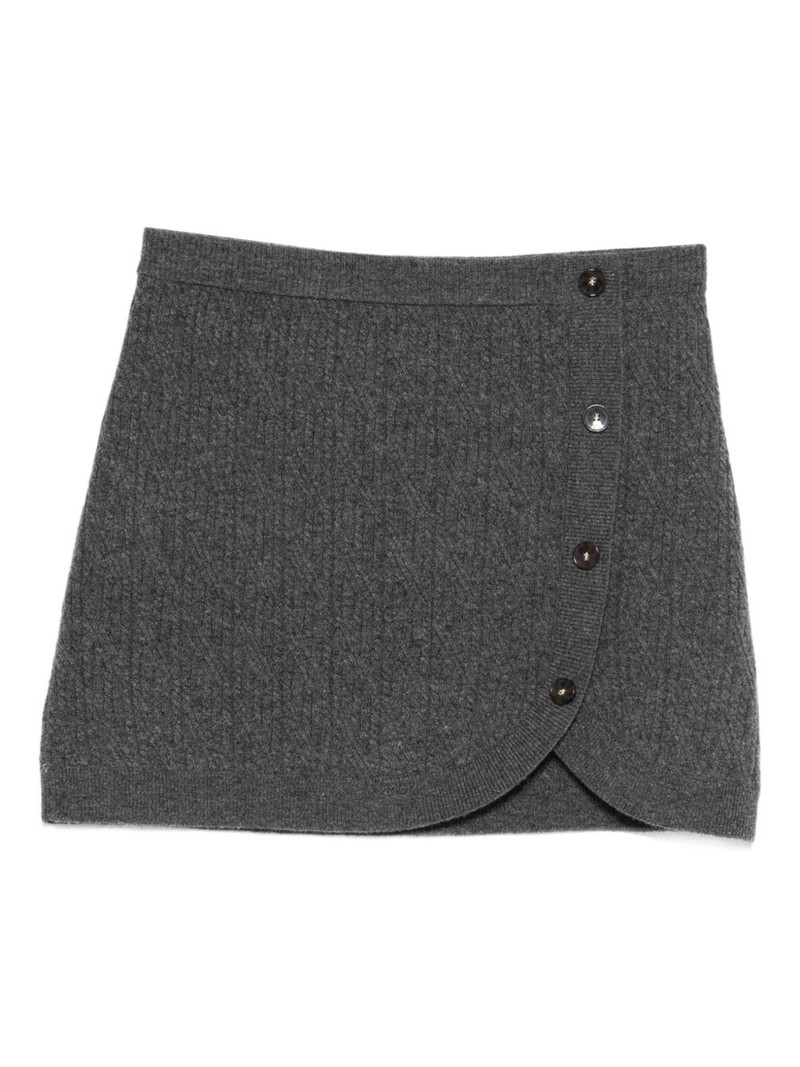 Como cable-knit mini skirt 1