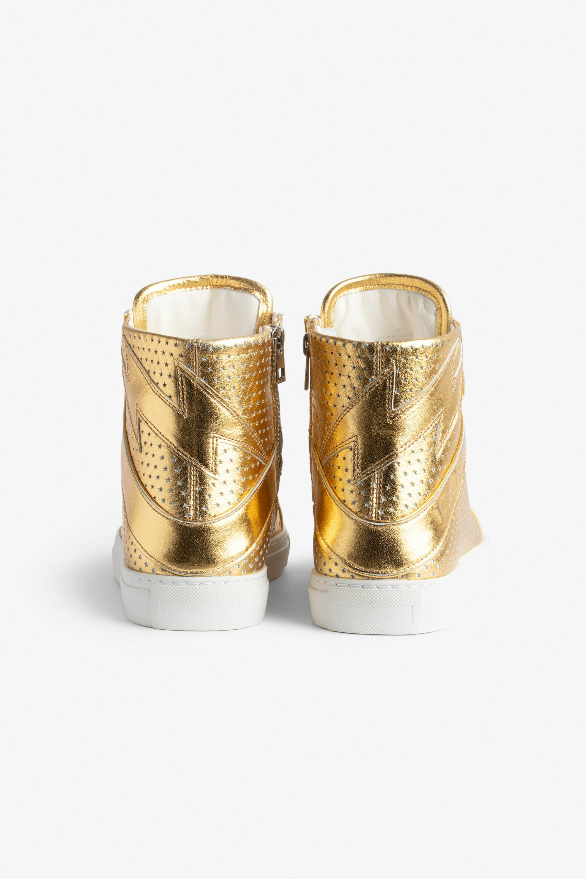 ZV1747 High Flash Vintage Metal Sneakers - 4