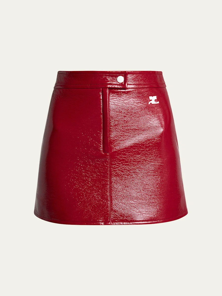 Reedition Vinyl Mini Skirt - 1
