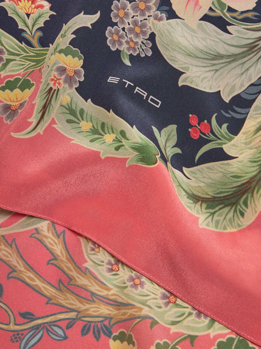 PRINTED SILK PONCHO - 3