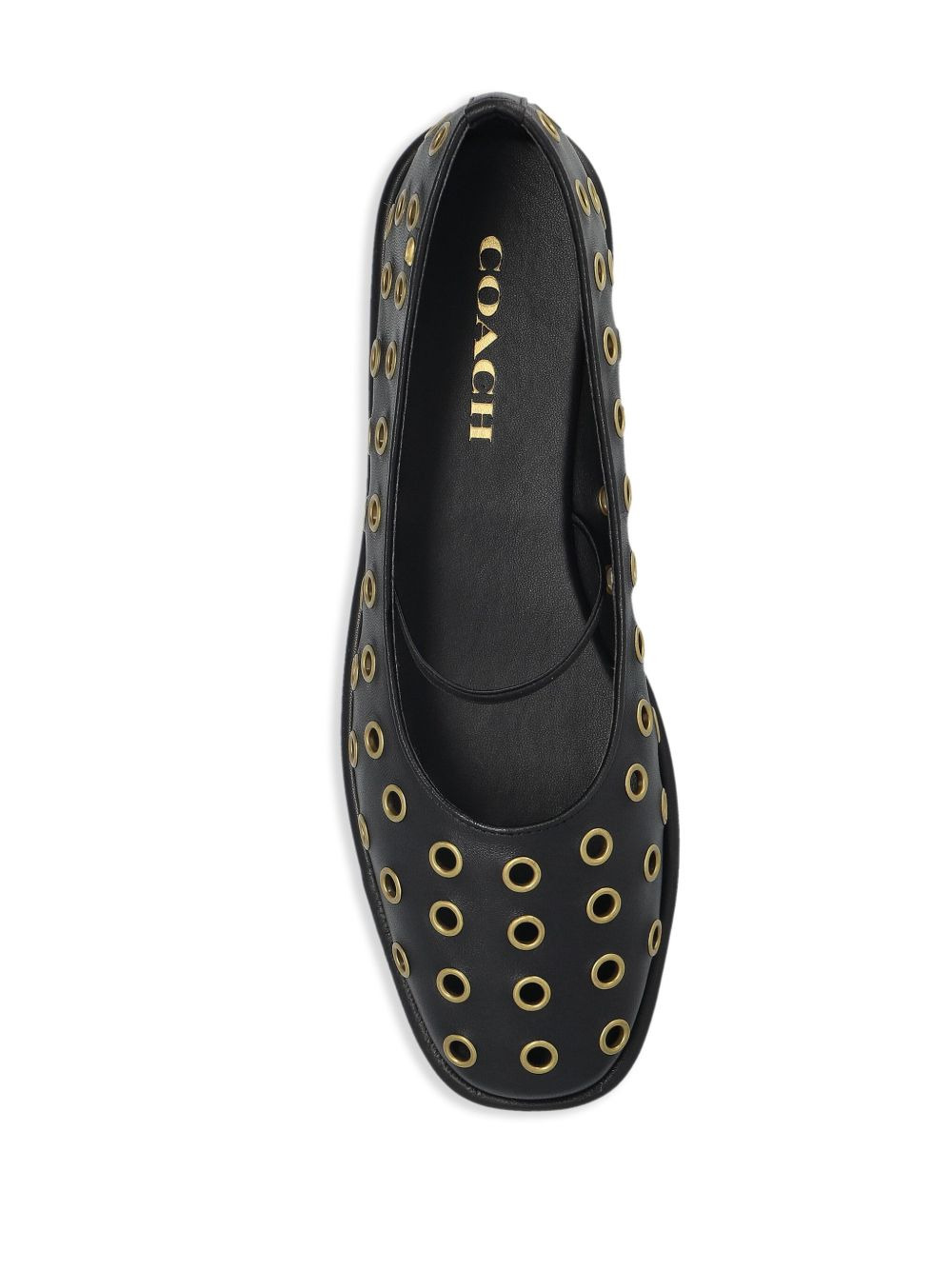 eyelet-detailing ballerina shoes - 4