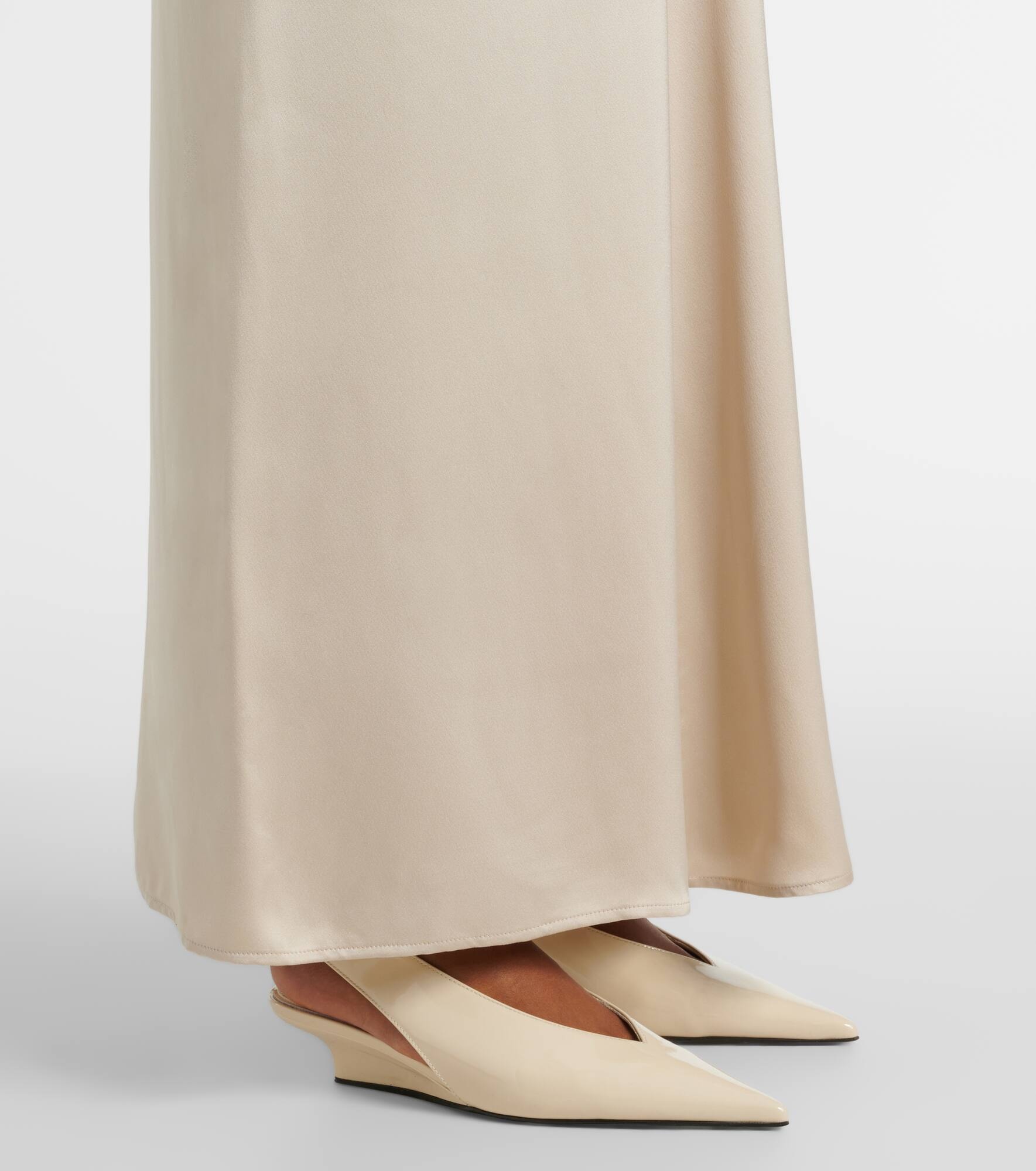 Bridal Slouch draped satin maxi dress - 5