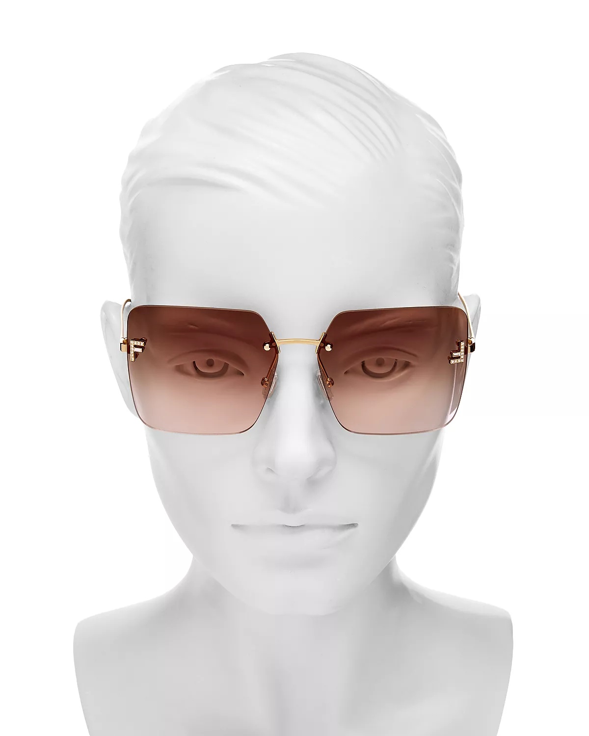 Rimless Square Sunglasses, 59mm - 2