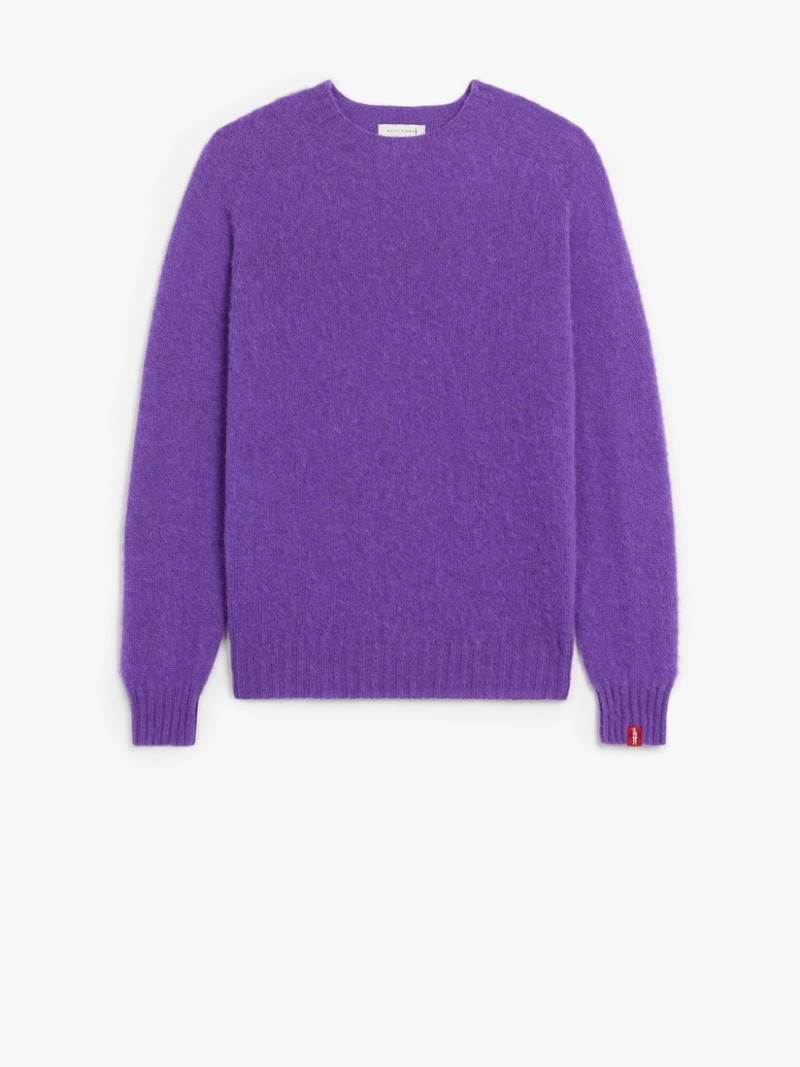 HUTCHINS PURPLE WOOL CREWNECK SWEATER 1